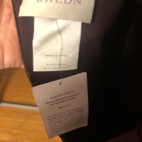 BHLDN Beckett Silk Maxi Dress Eggplant Purple Size 12 NWT - Picture 7 of 9